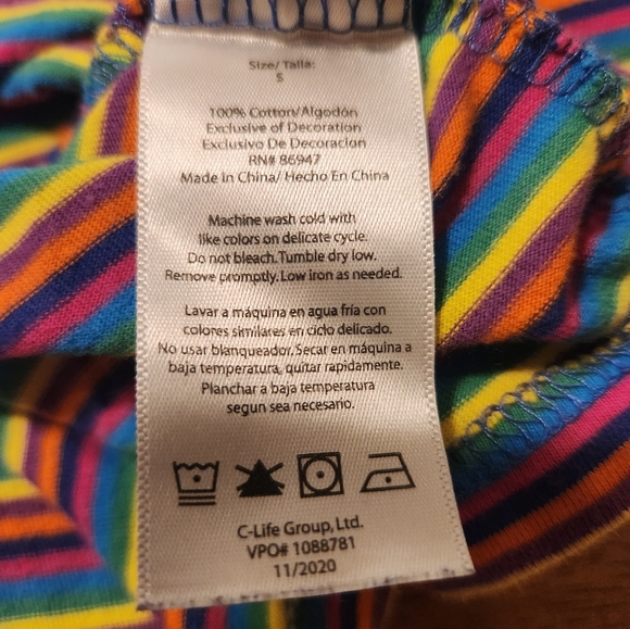 Nickelodeon Rugrats Multicolored Striped Tee Women's Size Small - Picture 8 of 8